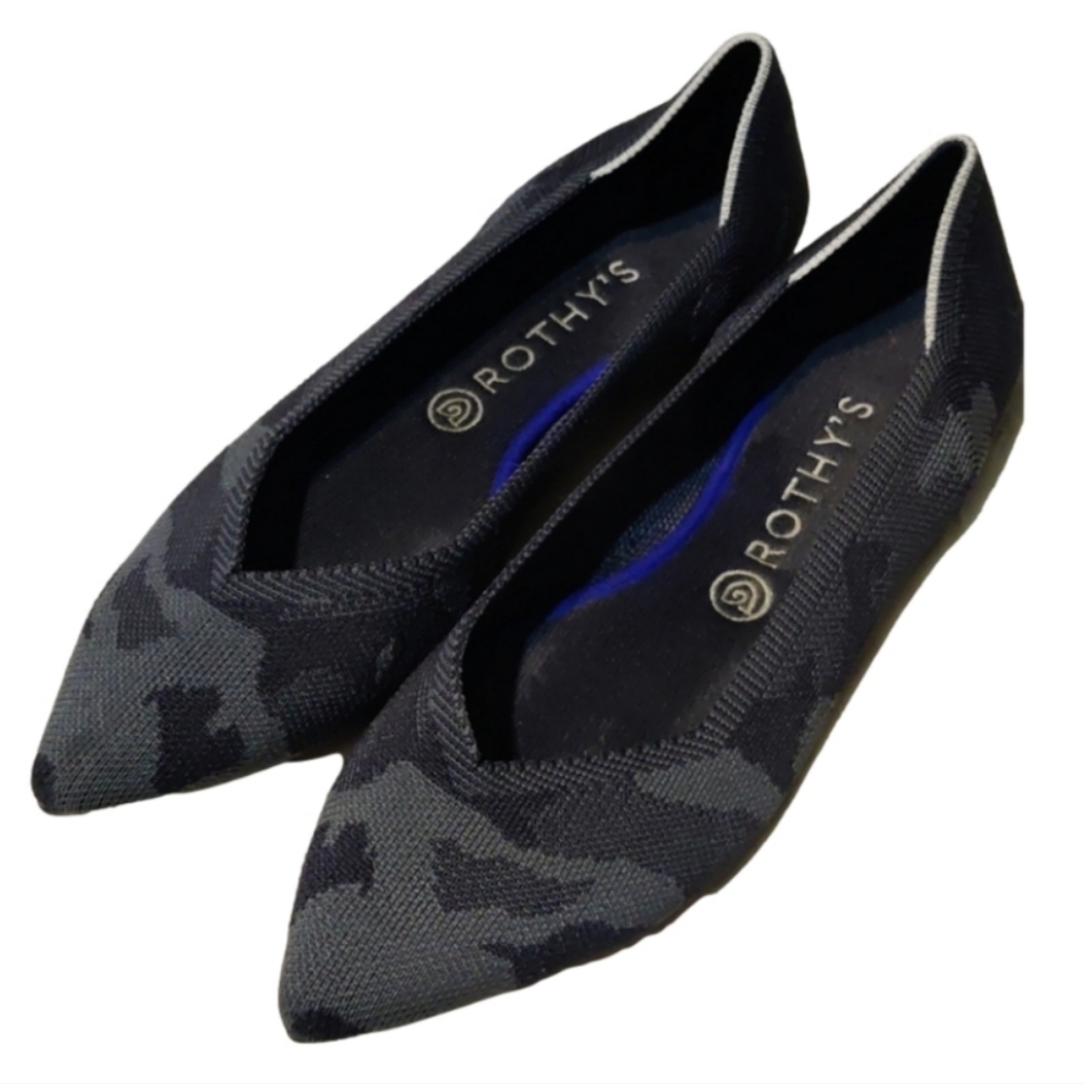 Rothy' The Point Gray Camo Fats Size 11Ms